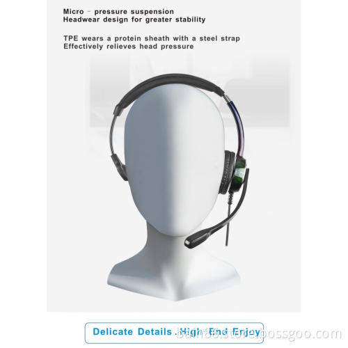 FC21 QD over-ear headset with microphone call center noise-cancelling earphone